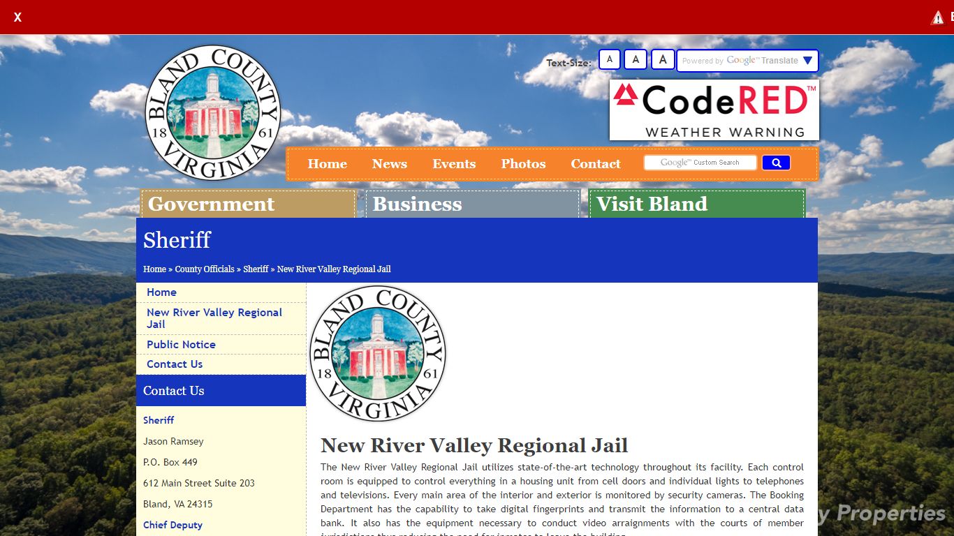 New River Valley Regional Jail | Sheriff | County Officials ...